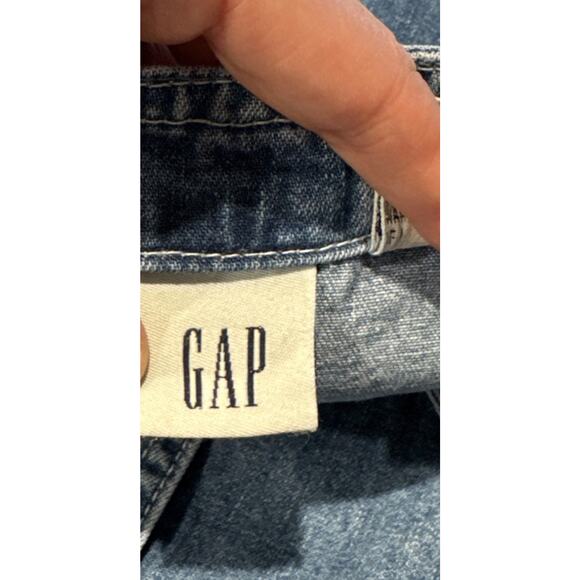 Vintage Gap 90s Denim Dress Women's Size 6 Button Front Sleeveless Retro Country - Picture 5 of 9